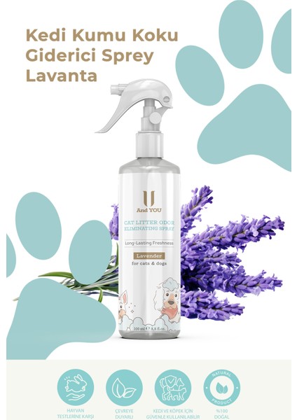 Kedi Kumu Koku Giderici Sprey Lavanta 100 ml