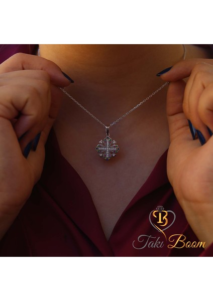 Küçük Haç Kolye, Kudüs Haçı Kolye, Miks Taşlı Haç, Jerusalem Gümüş Kolye, Hristiyan Kolyesi