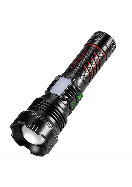 Argeus Şarjlı Zoomlu Metal El Feneri