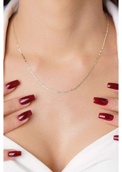 14 Ayar Altın Aynalı Valentino Zincir Kolye fiyatları