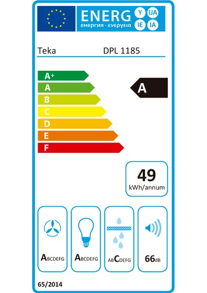 DPL 1185 Ada Tipi Davlumbaz 782 m³/h Inox/Siyah 110 cm 40483172