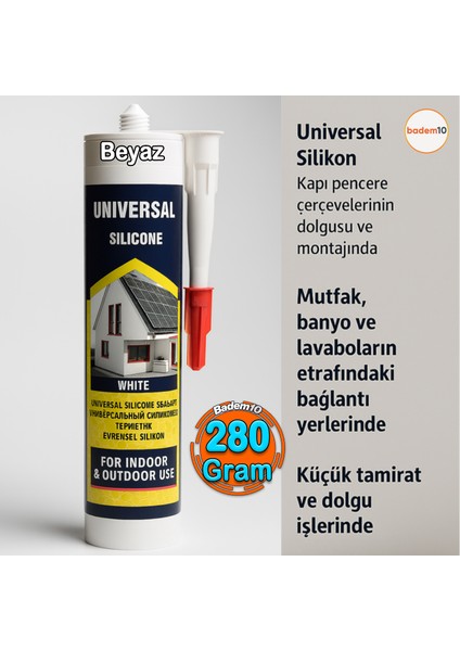 Genel Amaçlı Beyaz Universal Silikon 280 ml Iç Dış Mekan Kapı Pencere Uygun Su Geçirmez Sızdırmazlık fiyatları