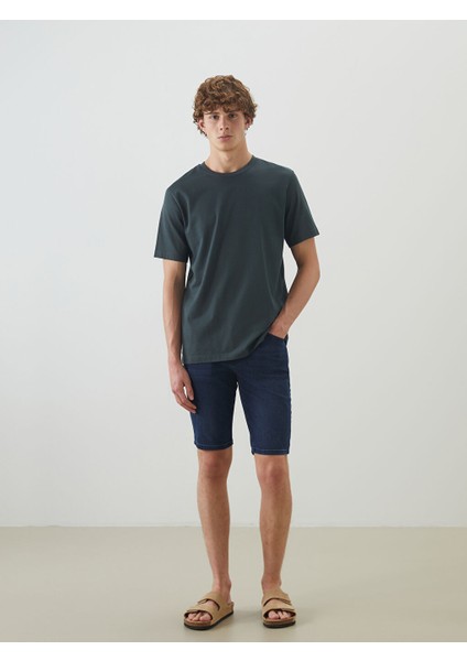Yeni Sezon Skinny Fit Erkek Jean Sort - S5KA97Z8