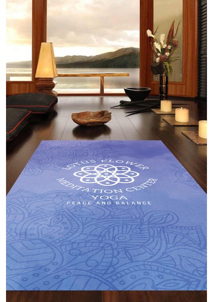 Dijital Baskılı Kaymaz Taban 8 Mm Pilates Yoga Matı Egzersiz Minderi