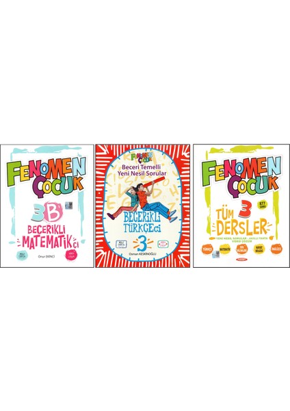 Fenomen 3. Sınıf Becerikli Türkçeci+3b Becerikli Matematikçi+Kurmay Tüm Dersler (3 Kitap)