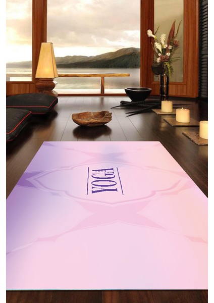 Dijital Baskılı Kaymaz Taban 8 Mm Pilates Yoga Matı Egzersiz Minderi