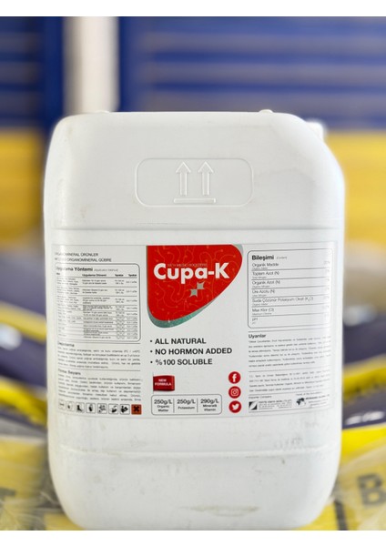 Cupa-K Sıvı Potasyum Içerikli Organomineral Gübre 20 Litre