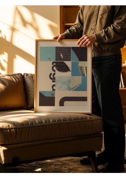 Urban Fragments – Mimari Kolaj Poster – 50X70 cm | Çerçevesiz modelleri