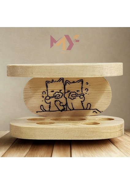 2'li Ahşap Banyo Seti, El Yapımı Diş Fırçalık ve Havlu Askısı Seti fırsatları