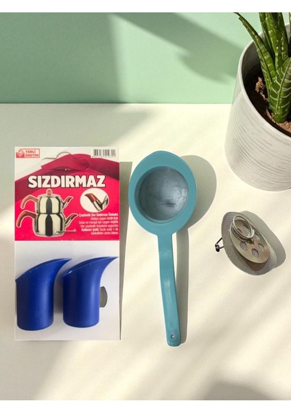 Torba Tül Demlik Çay ve Kahve Süzgeci Sızdırmaz ve Çaydanlık Içi Süzgeç 3 Lü Set