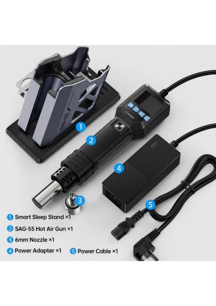 Sag-55 Akıllı Sıcak Hava Tabancası (550W) modelleri