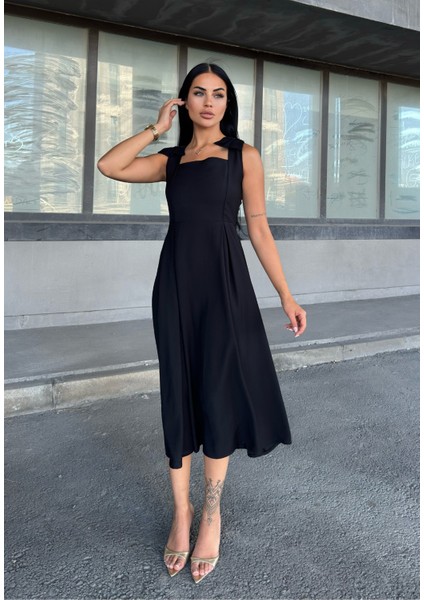 Omuz Fiyonk Detaylı Uzun Elbise 50332 modelleri