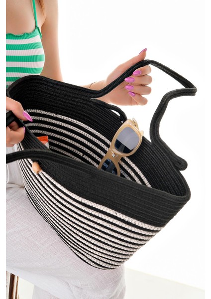 Kadın Hasır Çanta El Örgülü Jüt Hasır Omuz Plaj Çantası modelleri