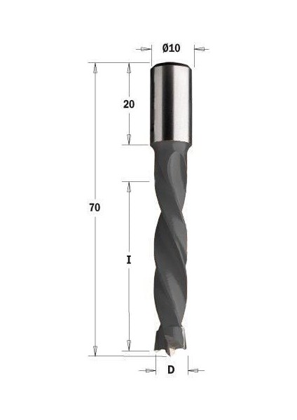 5X43X70 Sağ Dübel ( Y.delik ) Matkap Ucu