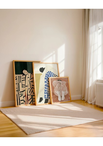 Soft Geometry – Üçlü Poster Seti – 30X40 cm | Çerçevesiz