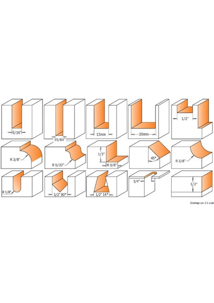 15 Parça Profesyonel Freze Bıçağı Seti s=8 fiyatları