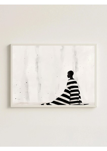 Silent Form – Minimalist Figüratif Poster – 30X40 cm | Çerçevesiz modelleri