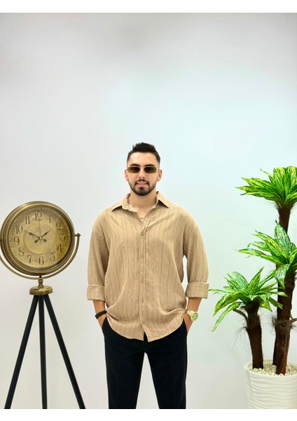 Erkek Yeni Sezon Uzun Kol Gömlek Regular Kalıp Terletme Yapmaz Göbek Göstermez