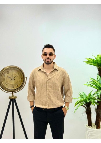 Erkek Yeni Sezon Uzun Kol Gömlek Regular Kalıp Terletme Yapmaz Göbek Göstermez fırsatları