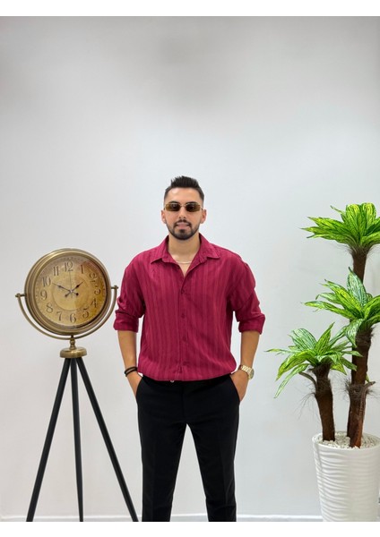 Erkek Yeni Sezon Uzun Kol Gömlek Regular Kalıp Terletme Yapmaz Göbek Göstermez