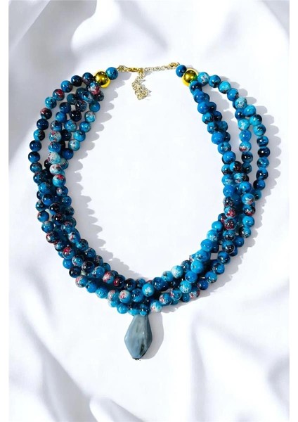 Çoklu Alaçatı Boncuk Akrilik Kolye