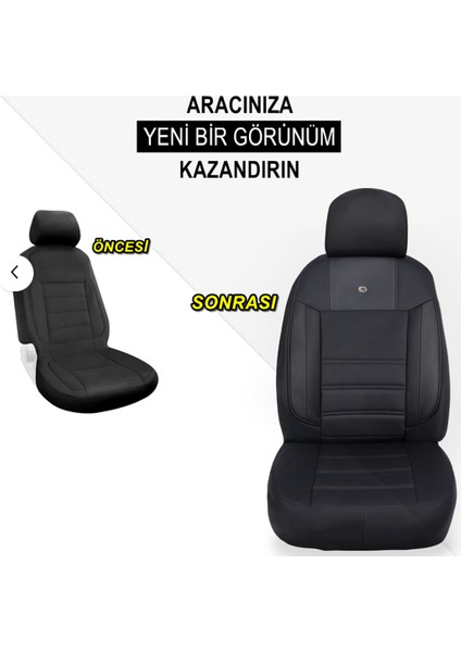 Chevrolet Aveo Araçlara Uyumlu Oto Koltuk Kılıfı Seti - Violet Siyah modelleri