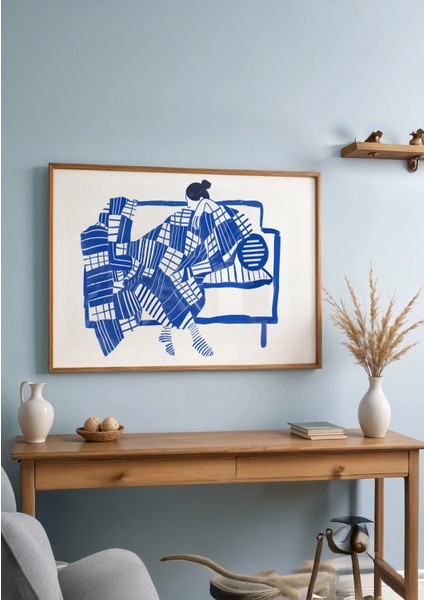 Cobalt Rest – Modern Figüratif Poster – 30X40 cm | Çerçevesiz fiyatları
