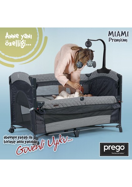 Miami Premium Dönenceli Anne Yanı Oyun Parkı 8040