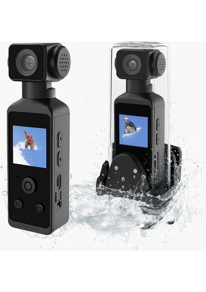 4K Hd 270 ° Dönebilir 1.3in Ekran Su Geçirmez Kılıflı Kask Motosiklet Doğa Sporları