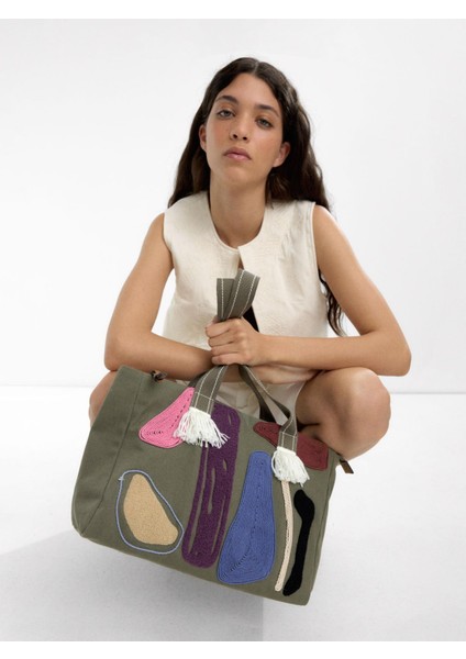 Çok Renkli Shopper Çanta
