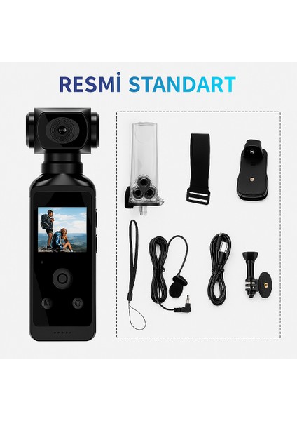 4K Hd 270 ° Dönebilir 1.3in Ekran Su Geçirmez Kılıflı Kask Motosiklet Doğa Sporları indirimleri