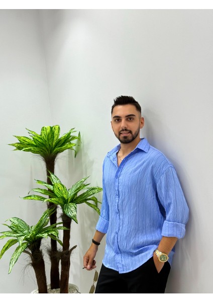 Erkek Yeni Sezon Uzun Kol Gömlek Regular Kalıp Terletme Yapmaz Göbek Göstermez fiyatları