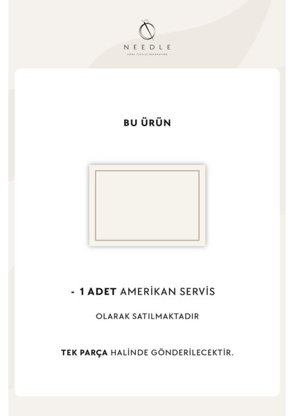 Haki Güpürlü Amerikan Servisi, Şık ve Kullanışlı Supla, 1 Adet indirimleri