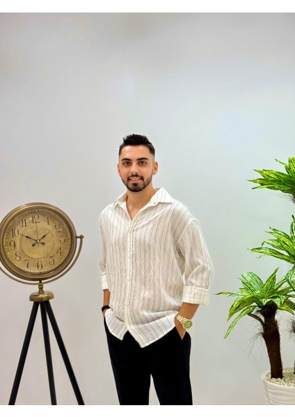 Erkek Yeni Sezon Uzun Kol Gömlek Regular Kalıp Terletme Yapmaz Göbek Göstermez