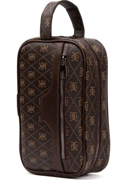 Erkek Deri Portföy Clutch Traş Kozmetik Bakım ve Günlük El Çantası (14X24CM) NEWPOLO171 - Kahve - Taba fırsatları