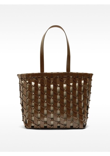 Düğümlü Örme Shopper Çanta