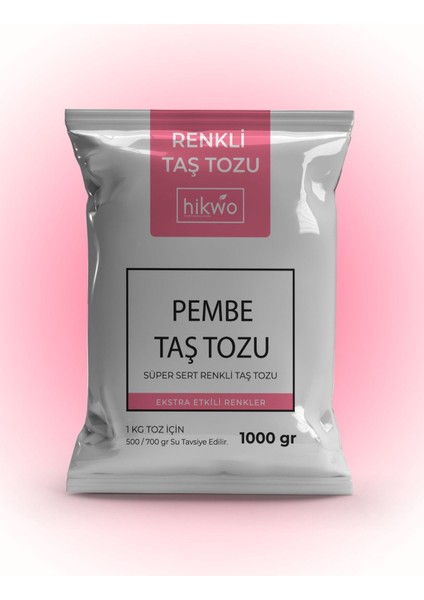 Renkli Taş Tozu ve Beton Döküm Harcı, Pembe, 1 kg