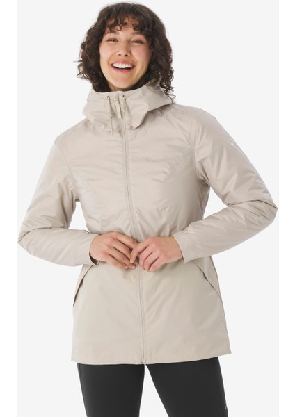 Quechua Kadın Outdoor Su Geçirmez Kar Montu/kışlık Mont - Bej - NH100 -5 °c