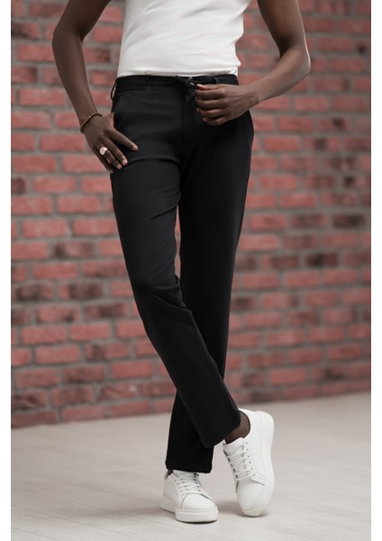 Regular Fit Likralı Penye Kumaş Beli Iplikli ve Lastikli Jogger Pantolon