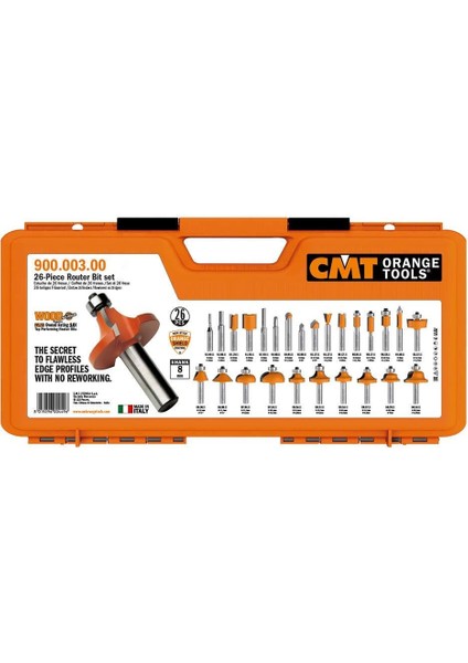 26 Parça Pro Freze Bıçağı Seti Hw S=8