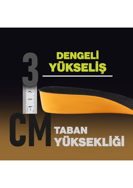 Gizli Boy Yükseltici Tabanlık - Kadın & Erkek Için 3 cm Uzatan Konforlu Boy Uzatıcı Iç Tabanlık fiyatları