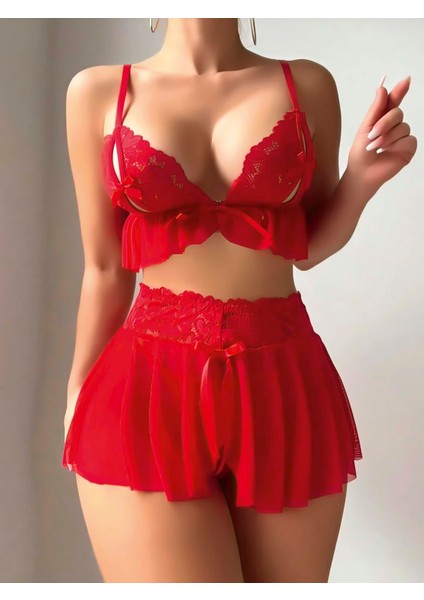 Kırmızı Şortlu Tül Kostüm 6645