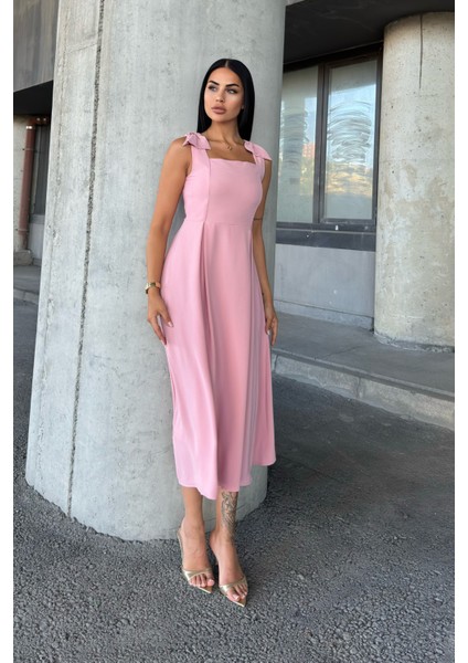 Omuz Fiyonk Detaylı Uzun Elbise 50332 modelleri