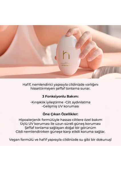 Vegan Aqua Glow Sun Serum SPF50 Güneş Serumu Nemlendirici Kore 50ml indirimleri