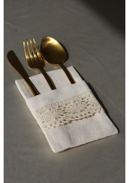 Haki Güpürlü Servis Peçetesi, Çek Cebi, Tek Boyut fırsatları