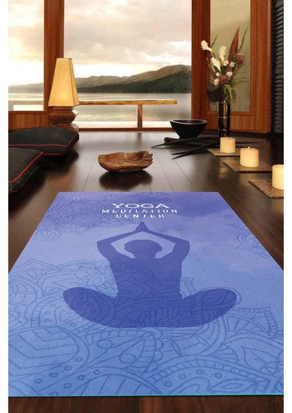 Dijital Baskılı Kaymaz Taban 8 Mm Pilates Yoga Matı Egzersiz Minderi