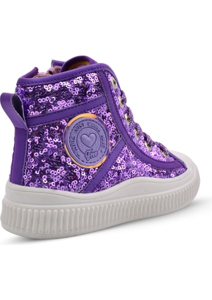 Magic Kız Çocuk Pullu ve Bağcıklı Lila Rengi Sneaker fiyatları