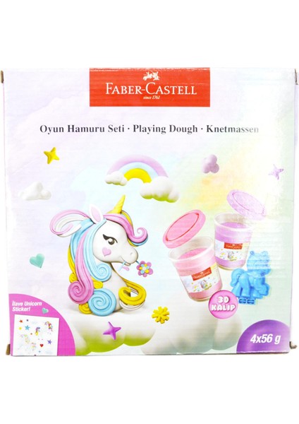 Unicorn 4X56 gr Oyun Hamuru 3D Kalıp Oyun Hamuru Seti fiyatları