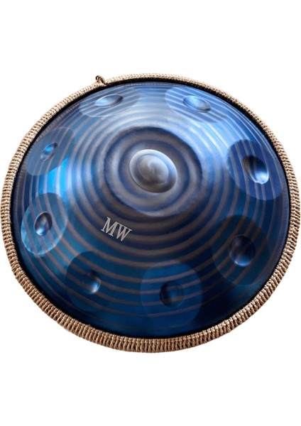 Hang Drum HP-N09BS Ithal Handpan 9 Tonlu Standlı Lacivert Siyah Kuşaklı