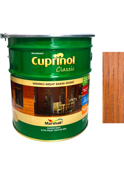 Classic Vernikli Ahşap Koruyucu 15LT Açık Ceviz